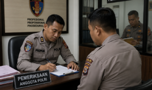 polisi Ilustrasi. Pemeriksaan Anggota Polisi.